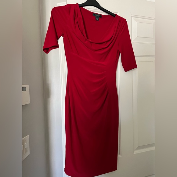 Lauren by Ralph Lauren. Bundle of 3 knee-length jersey dresses. Size US 2. - Picture 10 of 11